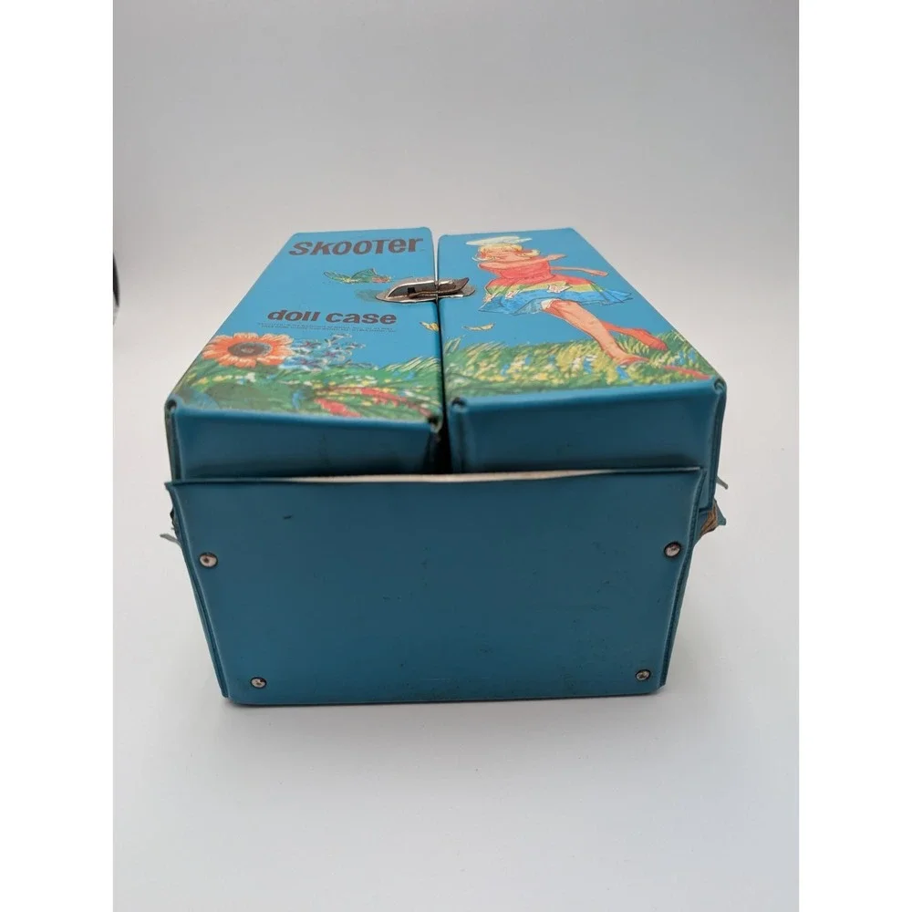 VTG Mattel 1965 Skooter Doll Vinyl Wardrobe Clothing Case / Doll Case Blue
